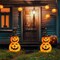 2 of Set 3FT Halloween Collapsible Pumpkin Decorations Pre-Lit Light up 150 LED